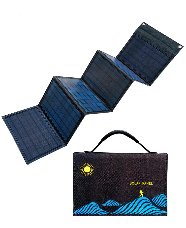 1000W Solar Panel Portable Folding Bag USB+DC Output Solar Charger Outdoor Power Supply for Home Mobile Phone Power Generator