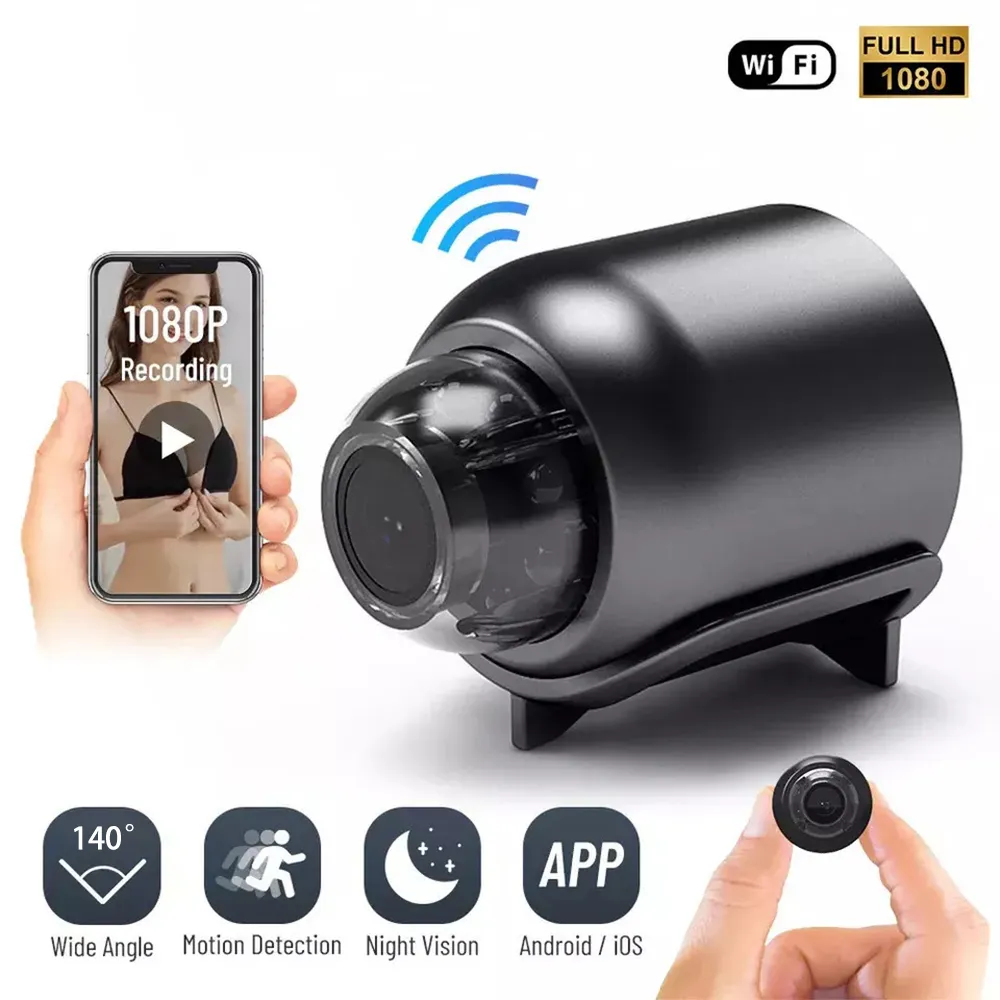1080P HD Mini Camera WiFi Home Monitor Indoor Safety Security Surveillance Night Vision Camcorder IP Cam Audio Video Recorder