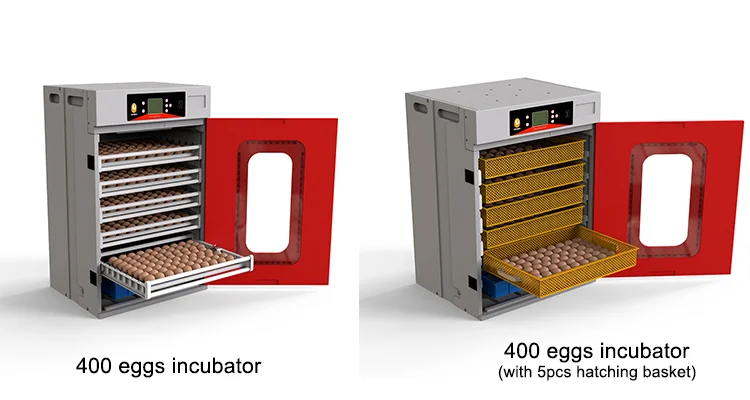New design big window fully automatic 400 egg incubator sale egg hatching machine
