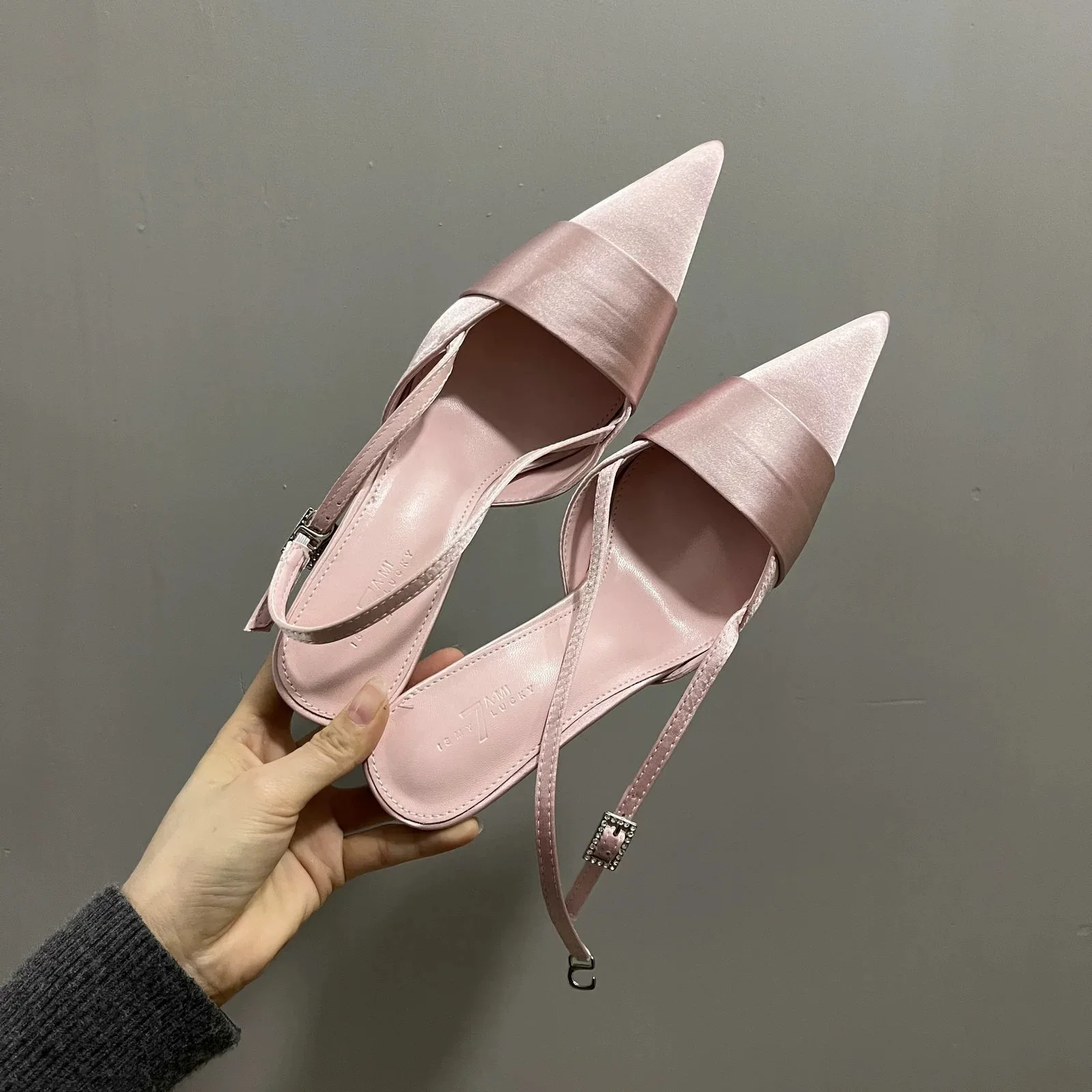 2024 New Pointed Toe Sandals Women High Heels Shoes Fashion Summer Slippers Sexy Dress Wedding Pumps Slingback Mujer Zapatillas