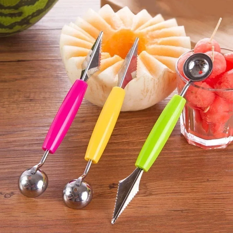 Ice Cream Scoops Watermelons Kitchen Gadgets Fruit Platter Carving Knives Melon Ball Scoops Accessories Slicers Tools 2024