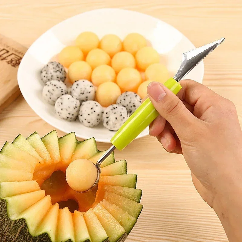 Ice Cream Scoops Watermelons Kitchen Gadgets Fruit Platter Carving Knives Melon Ball Scoops Accessories Slicers Tools 2024