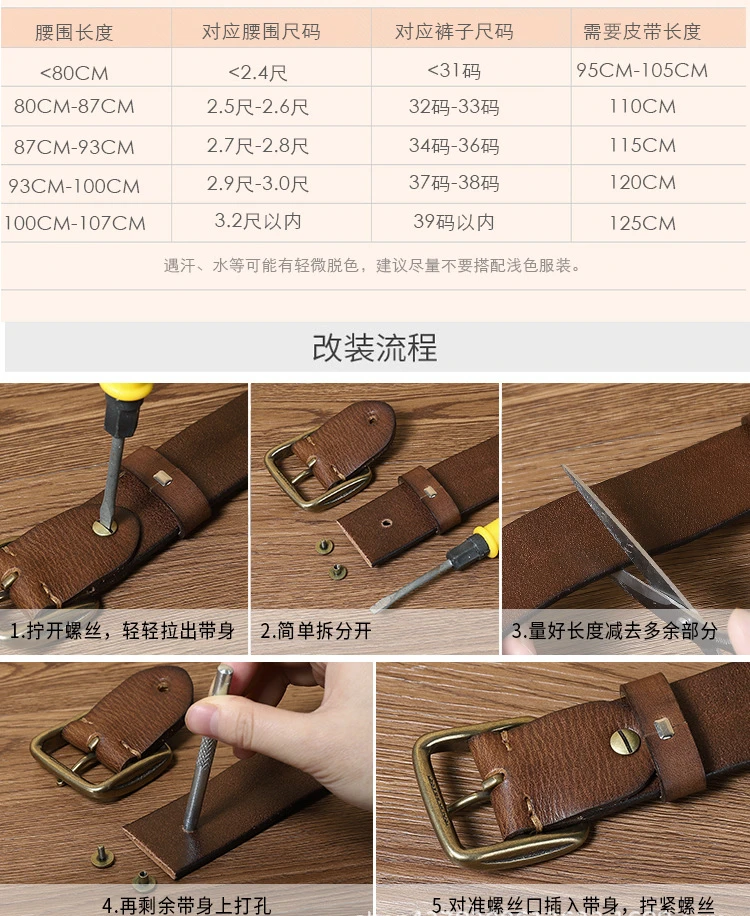 3.8CM Men High Quality Genuine Leather Belt Luxury Designer Brass Pin Buckle Belts Pure Cowskin Vintage Strap Male Jeans for Man