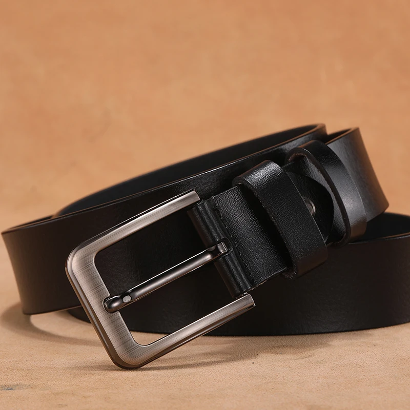 110 120 130 140 150 160 170cm Plus Size Men Belts High Quality Genuine Leather LONG Large Pin Buckle Male Belts Waist for Mens