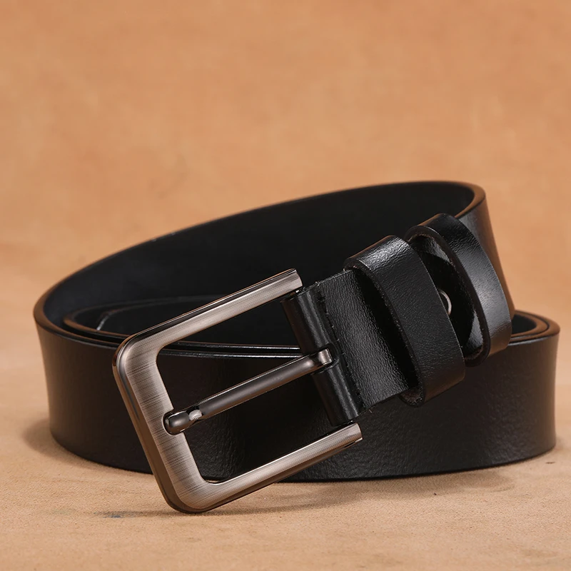 110 120 130 140 150 160 170cm Plus Size Men Belts High Quality Genuine Leather LONG Large Pin Buckle Male Belts Waist for Mens