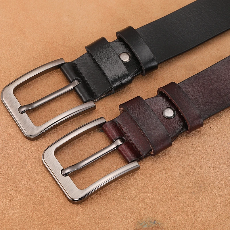 110 120 130 140 150 160 170cm Plus Size Men Belts High Quality Genuine Leather LONG Large Pin Buckle Male Belts Waist for Mens