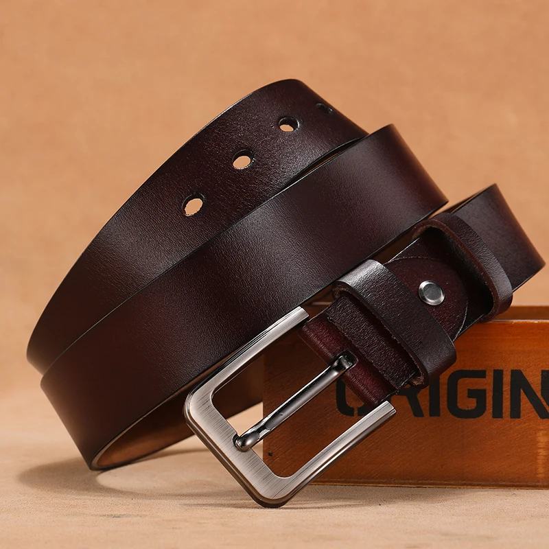 110 120 130 140 150 160 170cm Plus Size Men Belts High Quality Genuine Leather LONG Large Pin Buckle Male Belts Waist for Mens