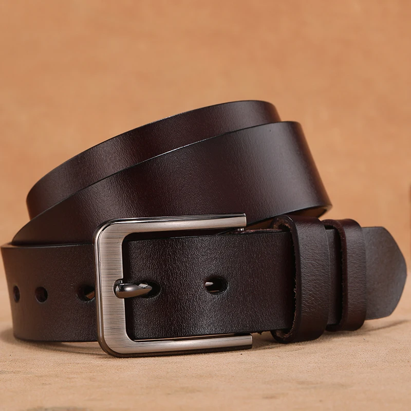 110 120 130 140 150 160 170cm Plus Size Men Belts High Quality Genuine Leather LONG Large Pin Buckle Male Belts Waist for Mens