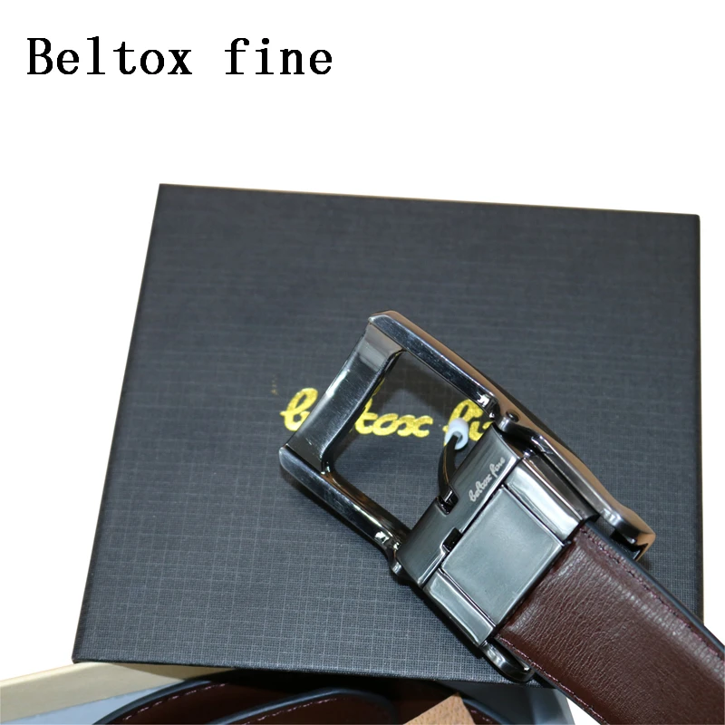 Men's Genuine Leather Reversible Belt Rotated Buckle Two In One Big And Tall