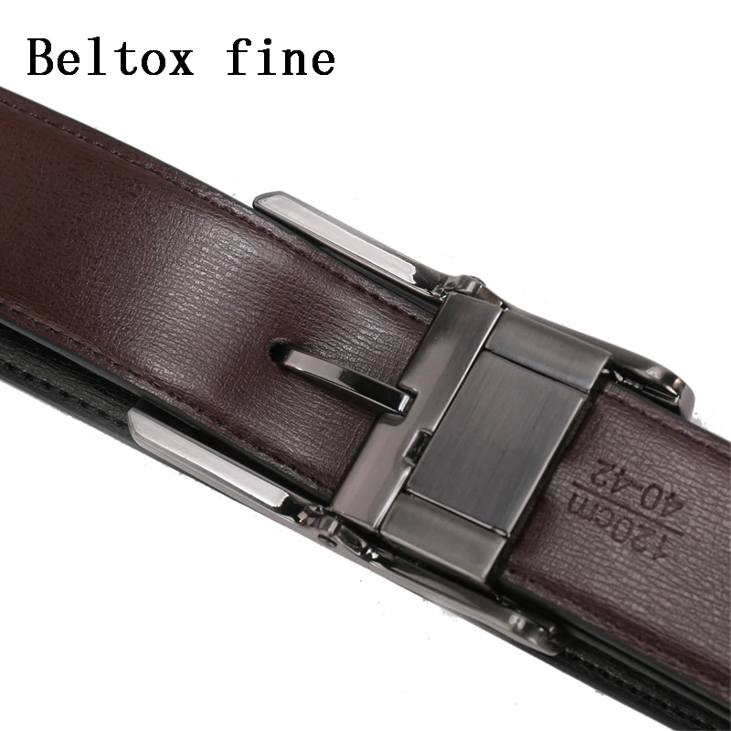 Men's Genuine Leather Reversible Belt Rotated Buckle Two In One Big And Tall