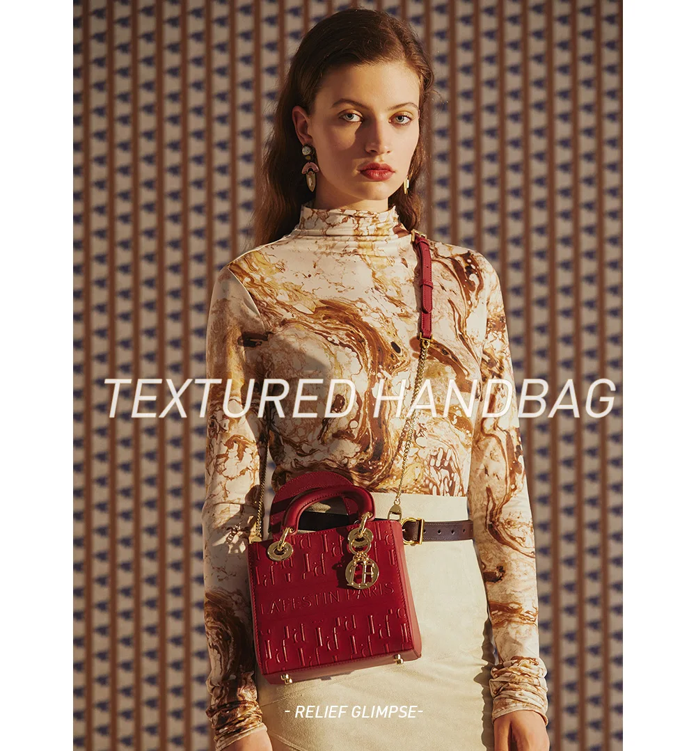 2024 New Trendy One-shoulder Luxury Brand Designer Top Handle Crossbody Female Purse Leather Bags