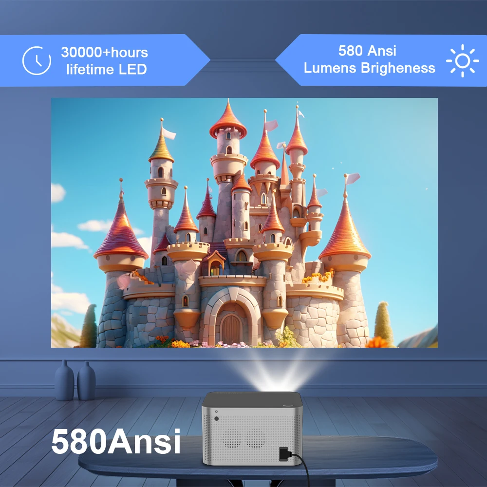 Magcubic 580ANSI Projector Android11 4K 1920*1080P Wifi6 Voice Control AllwinnerH713 Electronic Focus BT5.0 Home Cinema Projetor