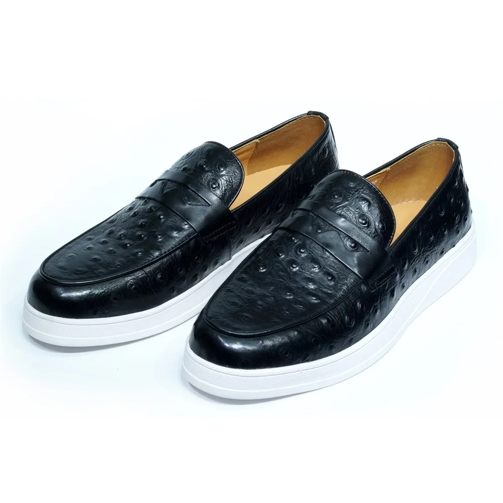 Fashion Classy Men's Penny Loafers Genuine Leather Mocassin Footwear Male Slip-On Comfortable Travel Street Casual Shoes for Men