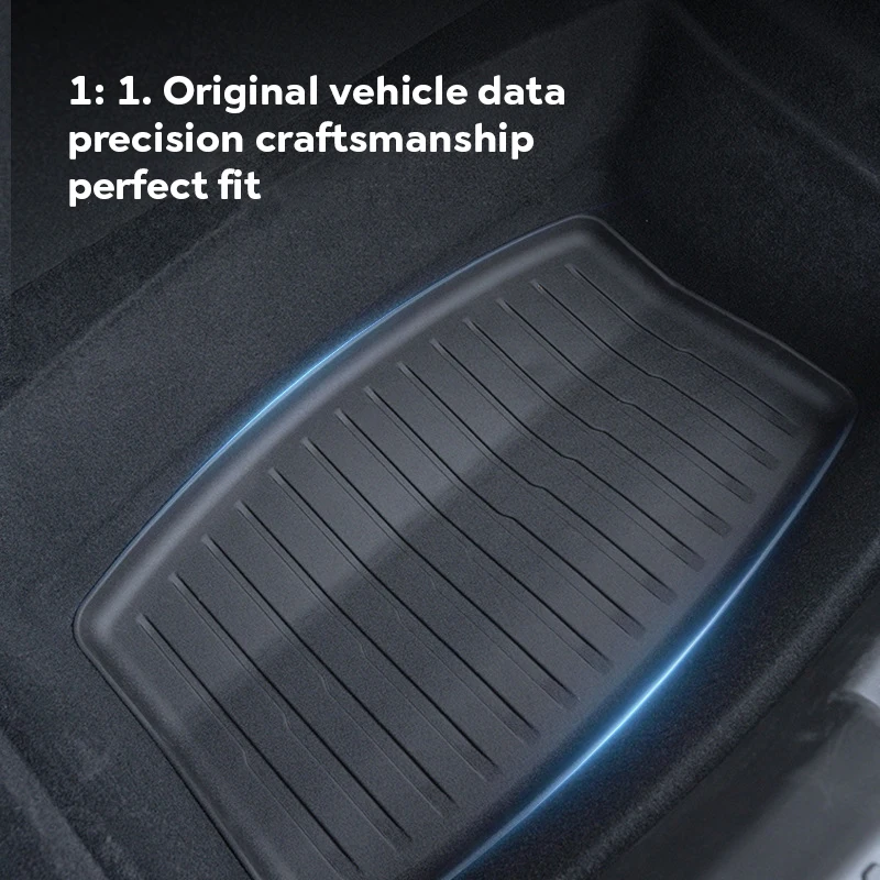 Trunk Mats for 2024 Tesla New Model 3+ Highland TPE Piano Key Style  Front Rear Trunk Frunk Storage Waterproof Protective Pad