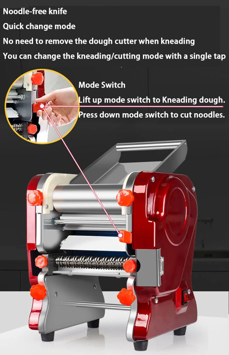 Pasta Maker Noodles Machine Cutter Roller with Adjustable Thickness Settings processing Dough sheeter kneading dumpling wrapper