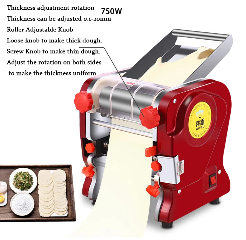 Pasta Maker Noodles Machine Cutter Roller with Adjustable Thickness Settings processing Dough sheeter kneading dumpling wrapper