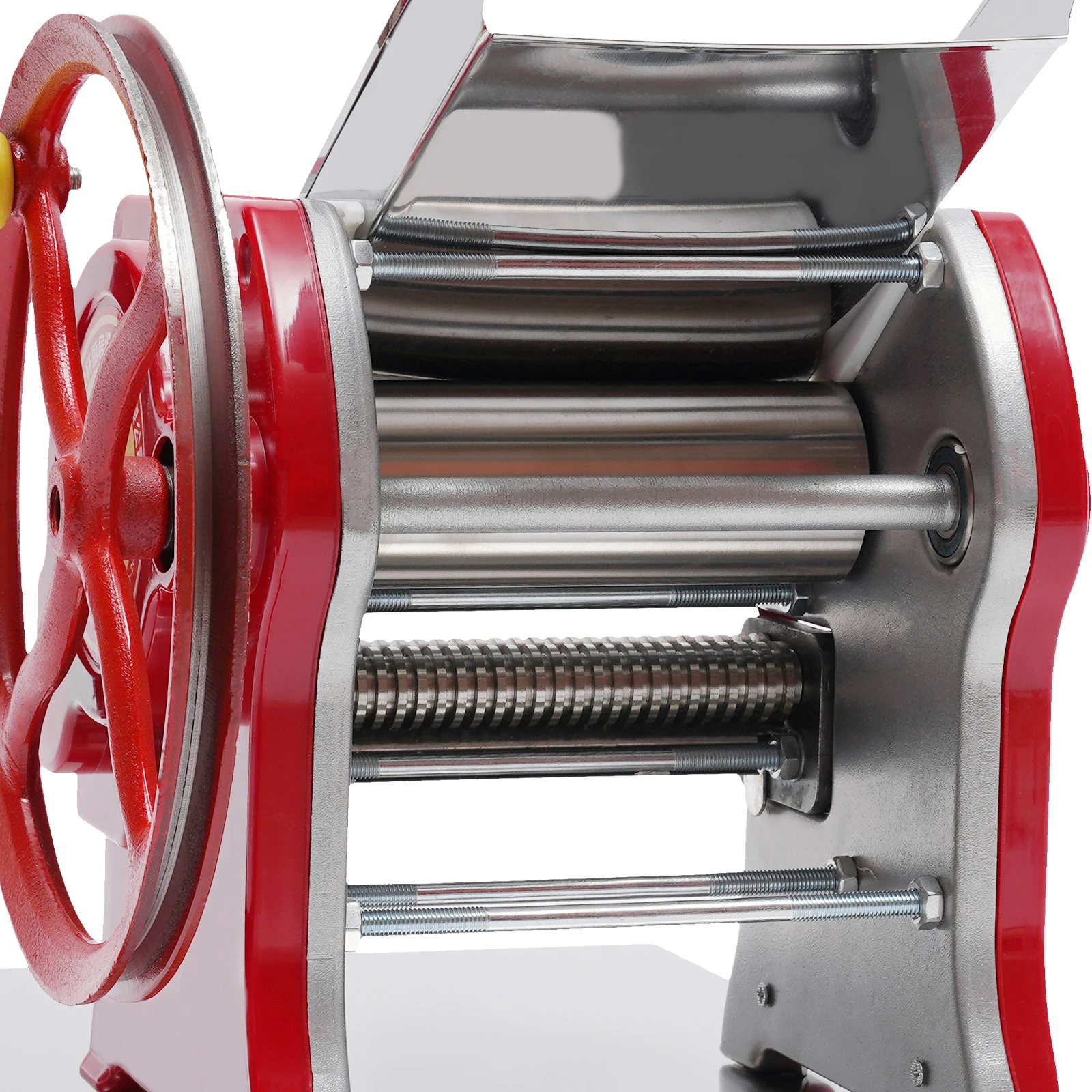 Commercial Manual Dough Roller Sheeter Noodle Pasta Dumpling Press Maker Machine Red Hand-cranked