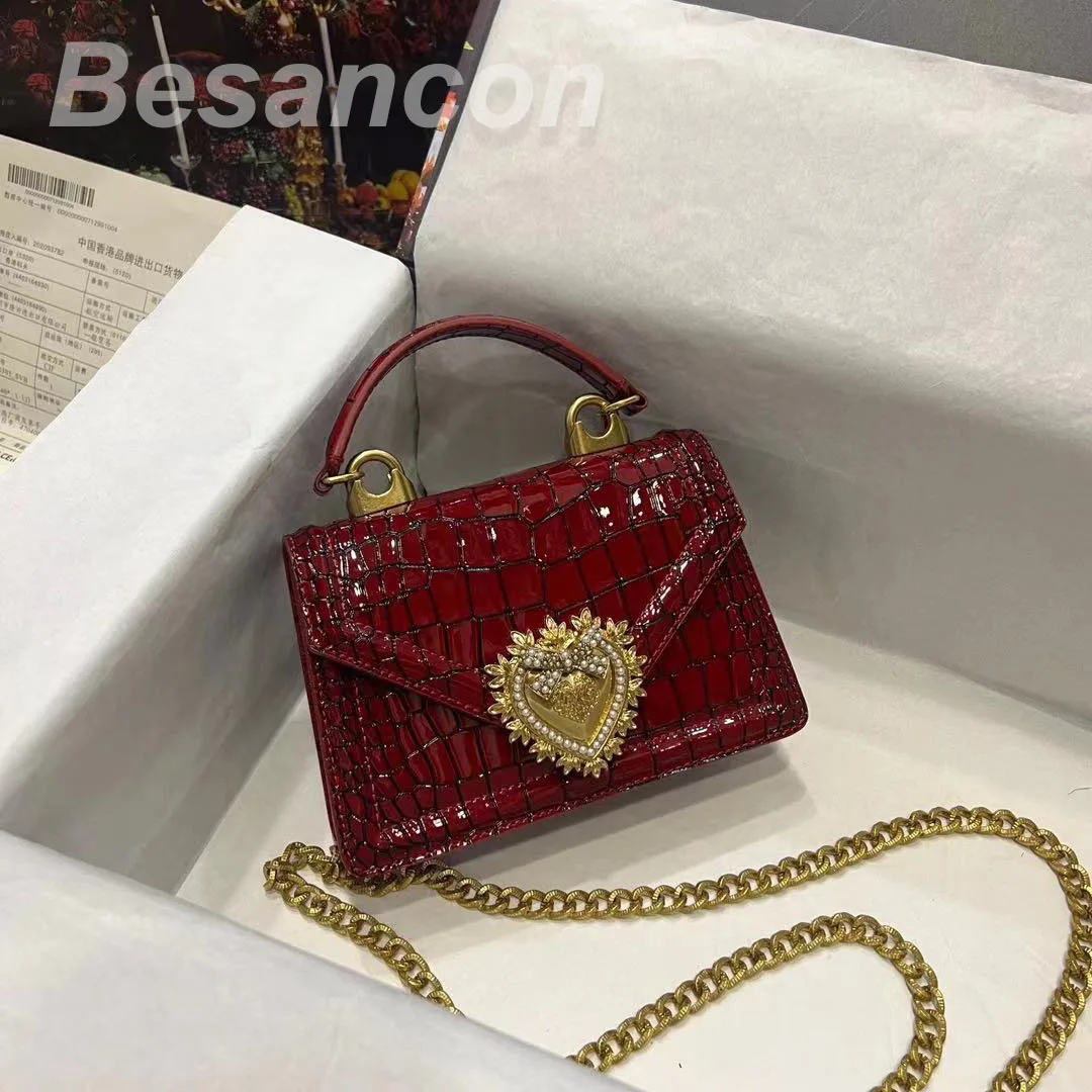 2024 New colours Classic styles Ladies' Evening Clutch Cowhide Crocodile Gold  Shoulder bag Chain Flap design SIZE 19x4.5x13cm