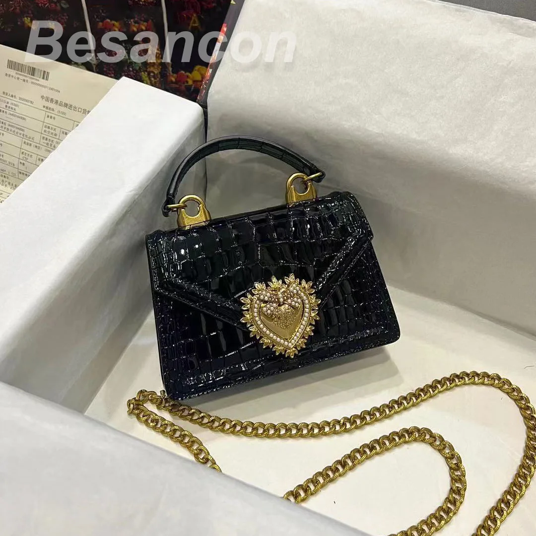 2024 New colours Classic styles Ladies' Evening Clutch Cowhide Crocodile Gold  Shoulder bag Chain Flap design SIZE 19x4.5x13cm