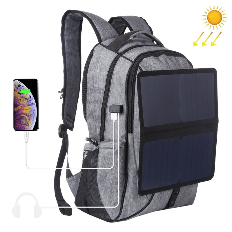 Unisex Laptop Backpack with Solar Panel